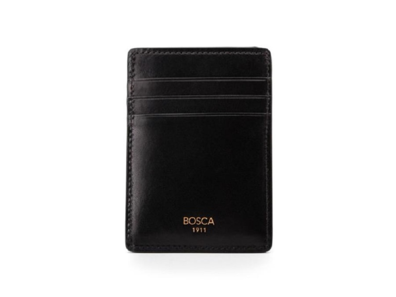 Bosca Deluxe Front Pocket Wallet Svarta | SEDYB74076