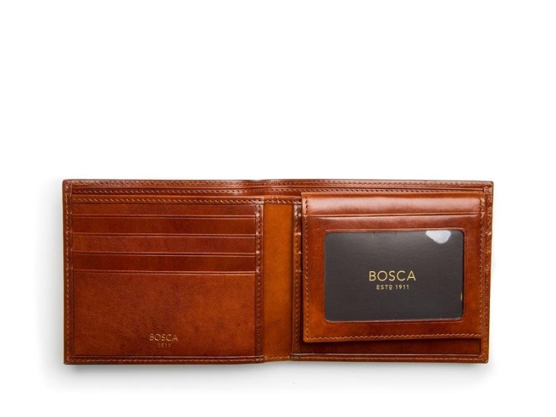 Bosca Euro Credit Wallet w/ ID Passcase Bruna | SEJVR39015