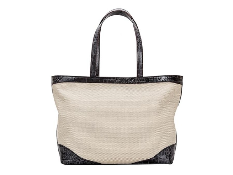 Bosca Fitzroy Tote Svarta Vita | USETG38507