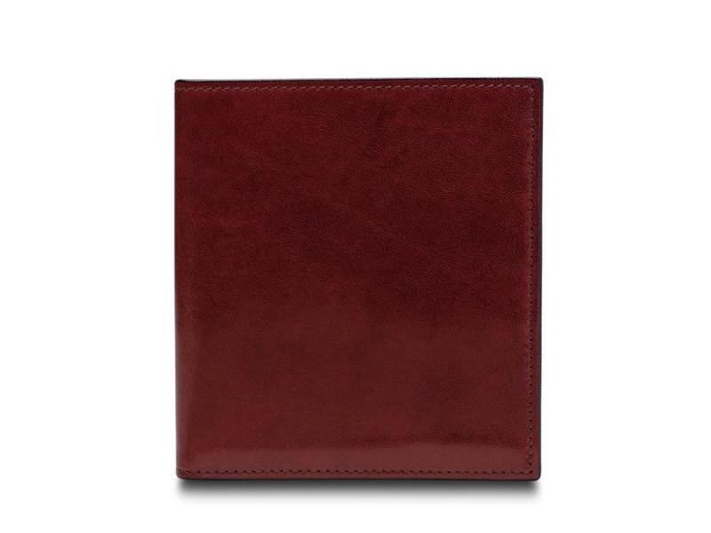 Bosca Italia 12 Pocket Wallet Mörkröda | SEXBR50934