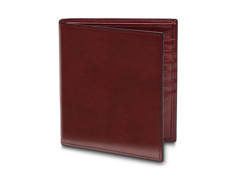 Bosca Italia 12 Pocket Wallet Mörkröda | SEXBR50934