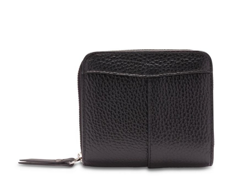 Bosca Italia 4" Billfold Wallet with Zip Svarta | SEEAH36979