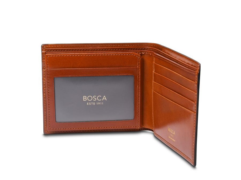 Bosca Italia Euro Size 8 Pocket Deluxe Executive Wallet - RFID Bruna | SSEVO55757