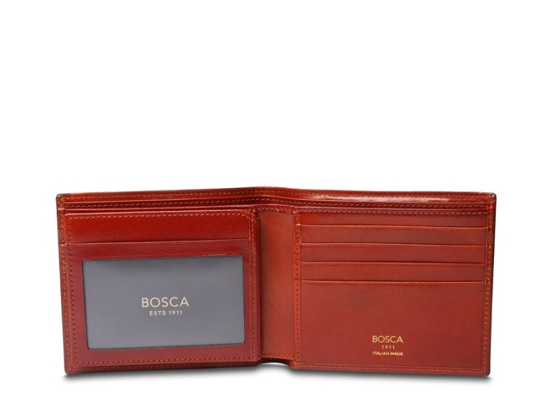 Bosca Italia Euro Size 8 Pocket Deluxe Executive Wallet - RFID Bruna | SSEVO55757