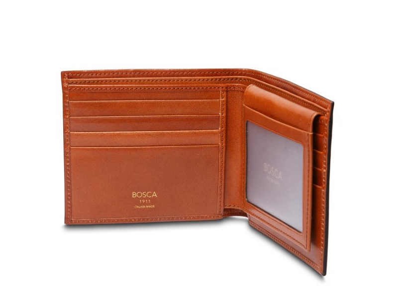 Bosca Italia Euro Size Credit Wallet w/I.D. Passcase - RFID Bruna | ZSENQ31982
