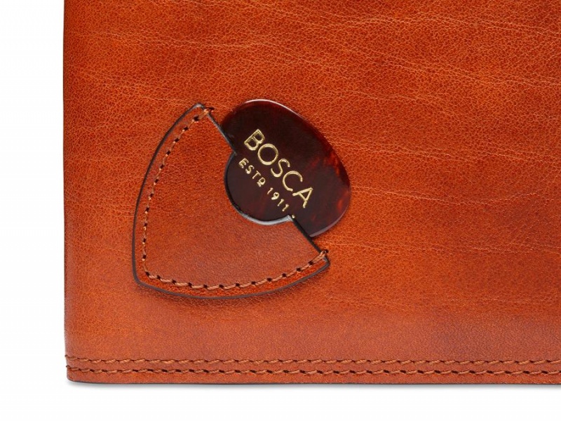 Bosca Italia Small Guitar Pick Wallet Bruna | ZSENQ16145