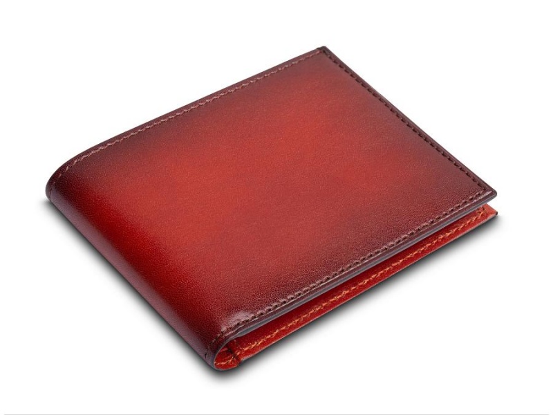 Bosca Small Bifold Wallet Mörkröda | PSEER39382