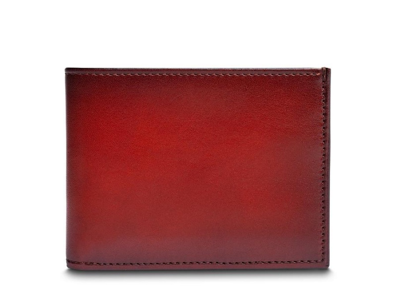 Bosca Small Bifold Wallet Mörkröda | PSEER39382
