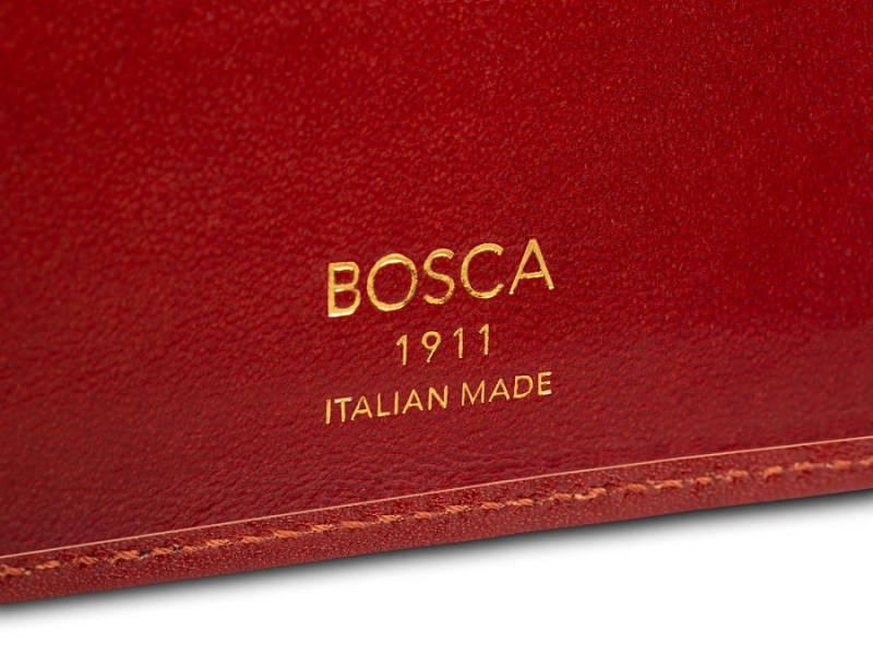Bosca Small Bifold Wallet Mörkröda | PSEER39382