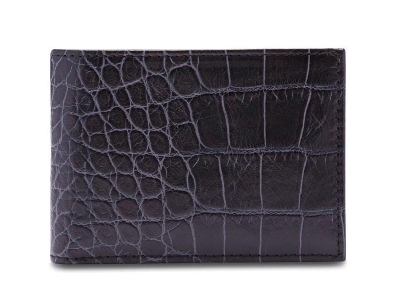 Bosca Small Vintage Crocco Bifold Svarta | DSEKV44725