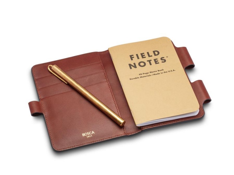 Bosca Vintage Crocco Field Journal Svarta | BSESD67200
