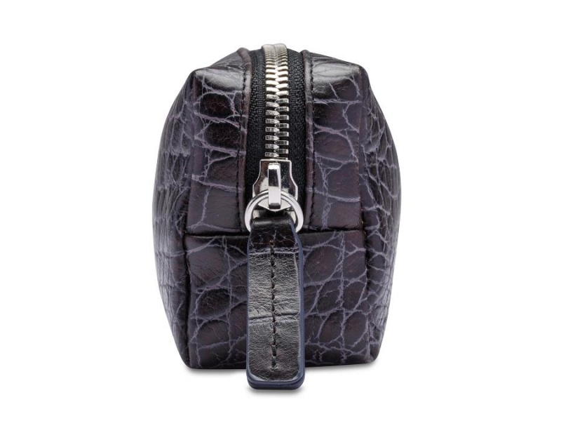 Bosca Vintage Crocco Pencil Pouch Svarta | SEQAV41881